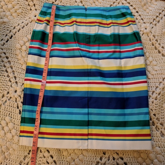 NWT Talbots skirt 4P cotton pencil skirt stripe - Picture 5 of 7